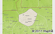 Shaded Relief Map of Trongoumbe, physical outside