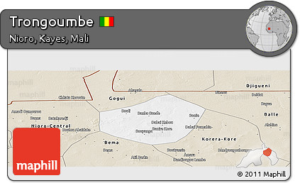 Classic Style Panoramic Map of Trongoumbe