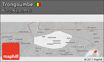 Gray Panoramic Map of Trongoumbe