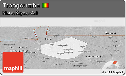 Gray Panoramic Map of Trongoumbe