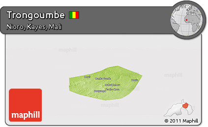 Physical Panoramic Map of Trongoumbe, cropped outside