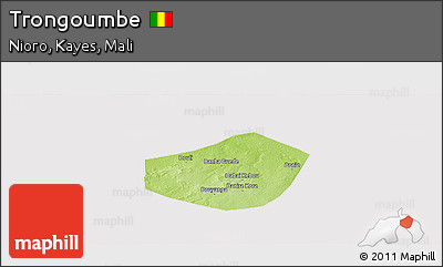 Physical Panoramic Map of Trongoumbe, cropped outside