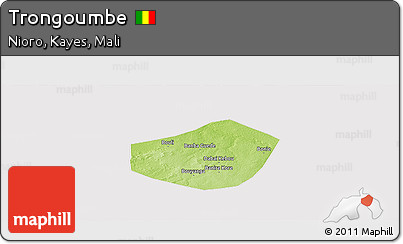 Physical Panoramic Map of Trongoumbe, cropped outside