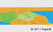 Physical Panoramic Map of Trongoumbe, political outside