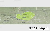 Physical Panoramic Map of Trongoumbe, semi-desaturated