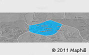 Political Panoramic Map of Trongoumbe, desaturated
