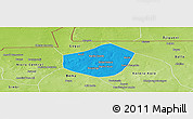 Political Panoramic Map of Trongoumbe, physical outside