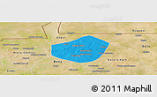 Political Panoramic Map of Trongoumbe, satellite outside