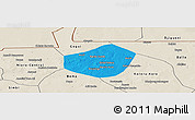 Political Panoramic Map of Trongoumbe, shaded relief outside