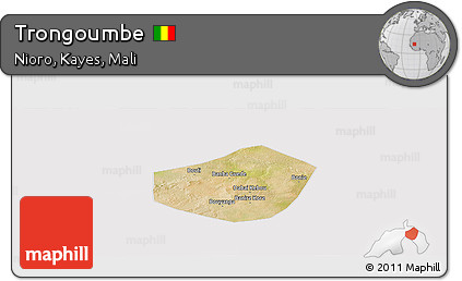Satellite Panoramic Map of Trongoumbe, cropped outside