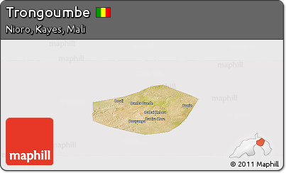 Satellite Panoramic Map of Trongoumbe, cropped outside