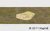 Satellite Panoramic Map of Trongoumbe, darken