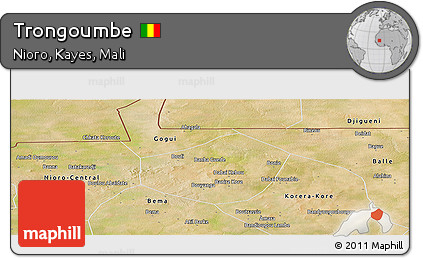 Satellite Panoramic Map of Trongoumbe