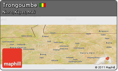 Satellite Panoramic Map of Trongoumbe