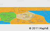 Satellite Panoramic Map of Trongoumbe, political outside