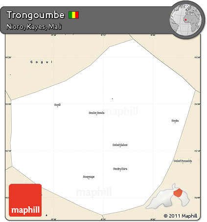 Classic Style Simple Map of Trongoumbe