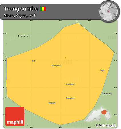 Savanna Style Simple Map of Trongoumbe
