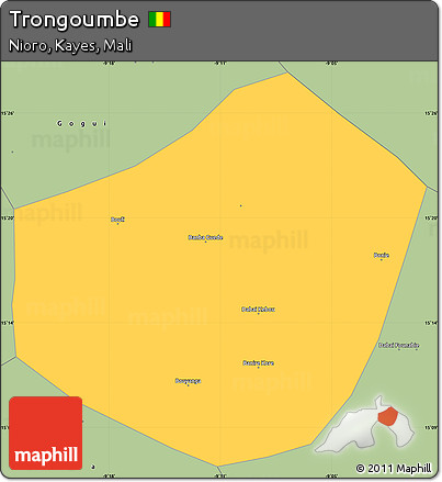 Savanna Style Simple Map of Trongoumbe
