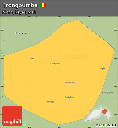 Savanna Style Simple Map of Trongoumbe