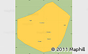 Savanna Style Simple Map of Trongoumbe, single color outside