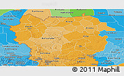 Political Shades Panoramic Map of Kayes