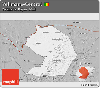 Gray 3D Map of Yelimane-Central