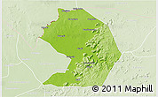 Physical 3D Map of Yelimane-Central, lighten