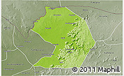 Physical 3D Map of Yelimane-Central, semi-desaturated
