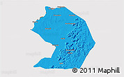 Political 3D Map of Yelimane-Central, cropped outside