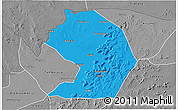 Political 3D Map of Yelimane-Central, desaturated