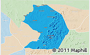 Political 3D Map of Yelimane-Central, lighten