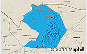 Political 3D Map of Yelimane-Central, shaded relief outside