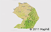 Satellite 3D Map of Yelimane-Central, cropped outside