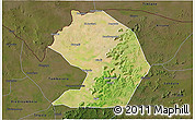 Satellite 3D Map of Yelimane-Central, darken