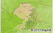 Satellite 3D Map of Yelimane-Central, physical outside