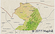 Satellite 3D Map of Yelimane-Central, shaded relief outside