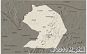 Shaded Relief 3D Map of Yelimane-Central, darken