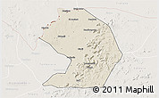 Shaded Relief 3D Map of Yelimane-Central, lighten