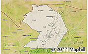 Shaded Relief 3D Map of Yelimane-Central, satellite outside