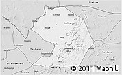 Silver Style 3D Map of Yelimane-Central