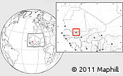 Blank Location Map of Yelimane-Central, highlighted parent region, highlighted grandparent region, within the entire country