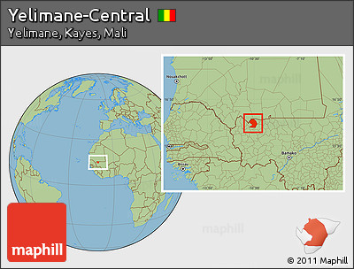Savanna Style Location Map of Yelimane-Central