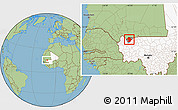 Savanna Style Location Map of Yelimane-Central, highlighted country, highlighted parent region