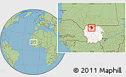 Savanna Style Location Map of Yelimane-Central, highlighted grandparent region