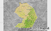 Satellite Map of Yelimane-Central, desaturated