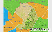 Satellite Map of Yelimane-Central, political outside
