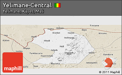 Classic Style Panoramic Map of Yelimane-Central