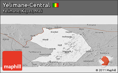 Gray Panoramic Map of Yelimane-Central