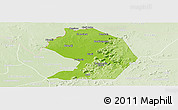 Physical Panoramic Map of Yelimane-Central, lighten