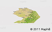 Satellite Panoramic Map of Yelimane-Central, cropped outside